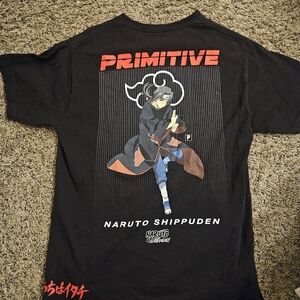 Primitive Naruto Shippuden Black and Red Tee